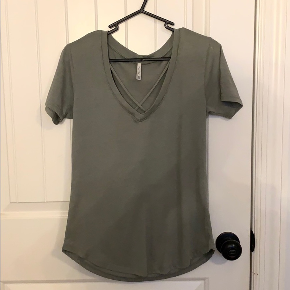 Green V Neck T-Shirt